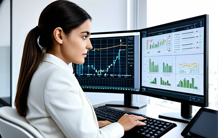 AI-Powered Marketing Analyst**
"A professional woman working in a bright, modern office in Paris. She is analyzing data on a large computer screen displaying charts and graphs. She is wearing a stylish, modest business suit. The scene showcases advanced data analysis tools and artificial intelligence assisting her. Safe for work, appropriate content, fully clothed, professional attire, perfect anatomy, natural proportions, high quality, professional photography, family-friendly."
**